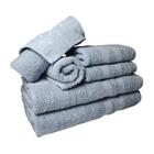 Jogo De Toalhas 4 Banhos 4 Rostos 4 Pisos Grande Grossa Cinza
