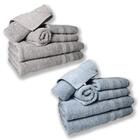 Jogo De Toalhas 4 Banhos 4 Rostos 4 Pisos Grande Grossa Cinza