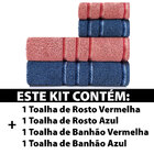Jogo De Toalhas 4 Peças Banhão + Rosto Algodão Classic Emcomp