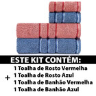 Jogo De Toalhas 4 Peças Banhão + Rosto Algodão Classic Emcomp