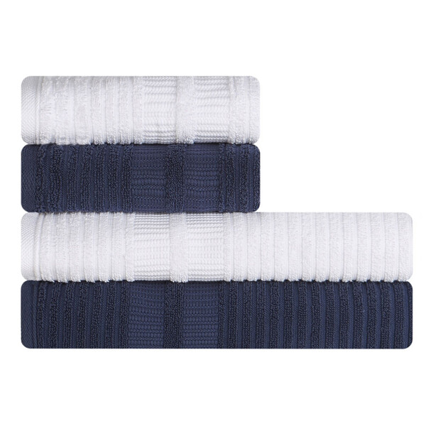 Jogo De Toalhas 4 Peças Banhão E Rosto 100 Algodão Brisa Kars