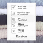 Jogo De Toalhas 4 Peças Banhão E Rosto 100 Algodão Brisa Kars