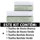 Jogo De Toalhas 4 Peças - Banhão Gigante + Rosto 100 Algodão