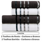 Jogo De Toalhas 4 Peças Banhão Gigante + Rosto 100 Algodão Fi