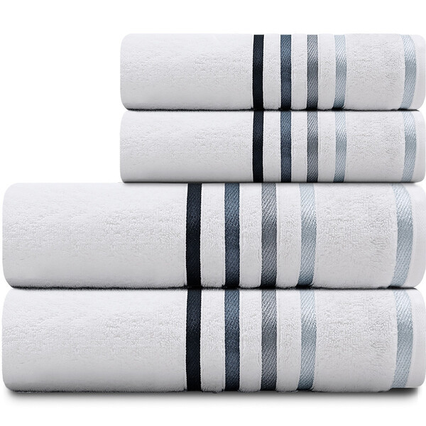 Jogo De Toalhas 4 Peças Banhão Gigante + Rosto 100 Algodão Fi