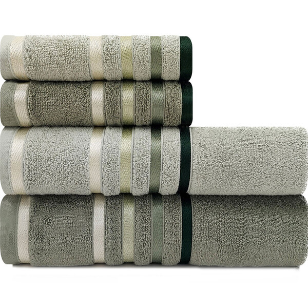 Jogo De Toalhas 4 Peças Banhão Gigante + Rosto Fio Penteado L