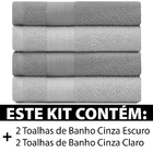 Jogo De Toalhas 4 Peças Banho 100 Algodão Empire Karsten