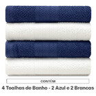 Jogo De Toalhas 4 Peças Banho 100 Algodão Empire Karsten