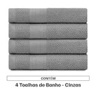Jogo De Toalhas 4 Peças Banho 100 Algodão Empire Karsten