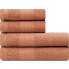 Jogo De Toalhas 4 Peças - Banho + Rosto 100 Algodão Empire Ka