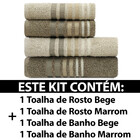 Jogo De Toalhas 4 Peças Banho + Rosto Algodão Dynamo Camesa E