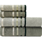 Jogo De Toalhas 4 Peças - Banho + Rosto Algodão Fio Penteado