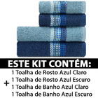 Jogo De Toalhas 4 Peças Banho + Rosto Algodão Venus Camesa Em