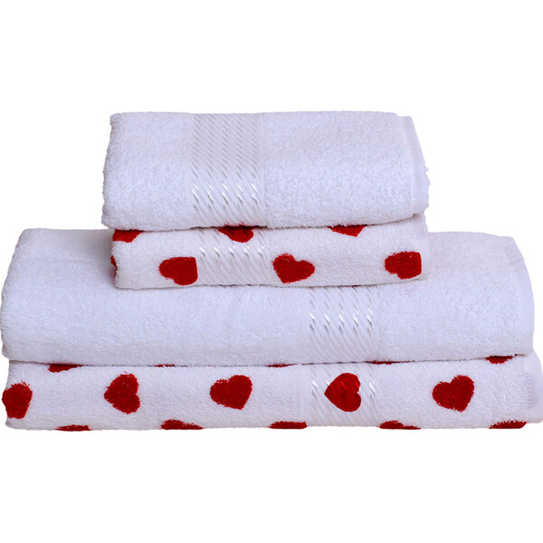 Jogo De Toalhas 4 Peças Banho E Rosto 100 Algodão Felpuda Doh