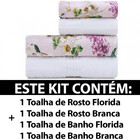 Jogo De Toalhas 4 Peças Banho E Rosto 100 Algodão Prisma Dohl
