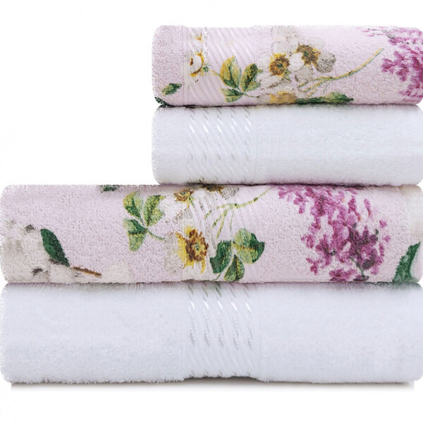 Jogo De Toalhas 4 Peças Banho E Rosto 100 Algodão Prisma Dohl