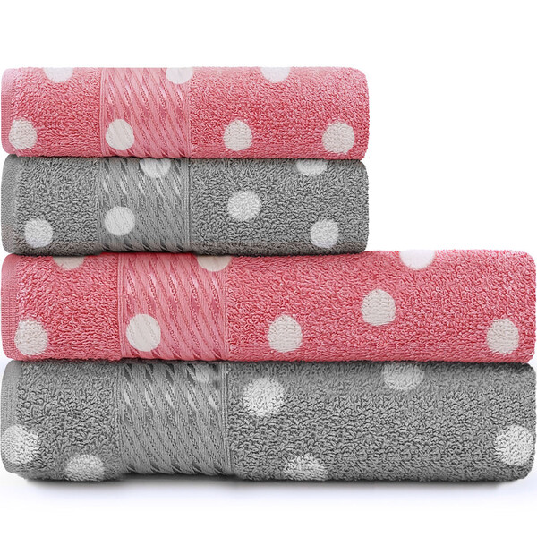 Jogo De Toalhas 4 Peças Banho E Rosto 100 Algodão Prisma Dohl