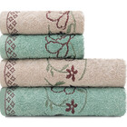 Jogo De Toalhas 4 Peças - Banho E Rosto Algodão Antipiling Yu