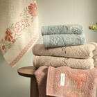 Jogo De Toalhas 4 Peças Banho E Rosto Algodão Antipiling Yuna