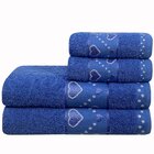 Jogo De Toalhas 4 Peças Feirão De Toalhas 360g/m² - Corações