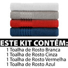 Jogo De Toalhas 4 Peças - Rosto Felpuda 100 Algodão Prisma -