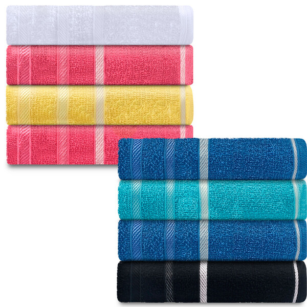 Jogo De Toalhas 8 Peças Rosto Marcotex 100 Algodão Pop - Emco