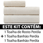 Jogo De Toalhas Banhão + Rosto 3 Peças Premium 100% Algodão U