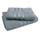 Jogo De Toalhas Banho E Rosto 2 Peças Azul 100% Algodão Flore