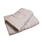 Jogo De Toalhas Banho E Rosto 2 Peças Branca 100% Algodão Flo