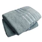 Jogo De Toalhas Banho E Rosto 4 Peças Azul 100% Algodão Flore