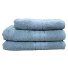 Jogo De Toalhas Banho E Rosto 4 Peças Azul 100% Algodão Royal