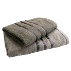 Jogo De Toalhas Banho E Rosto 4 Peças Chumbo 100% Algodão Flo