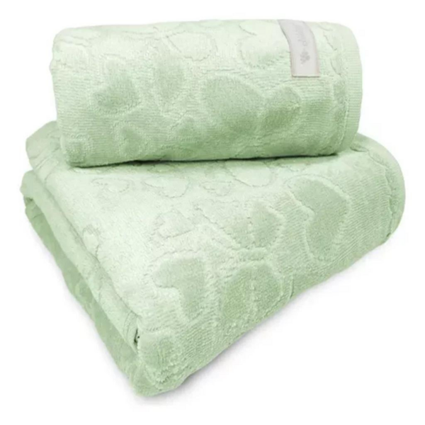 Jogo De Toalhas Banho E Rosto Aveludada Jacquard Döhler Roman