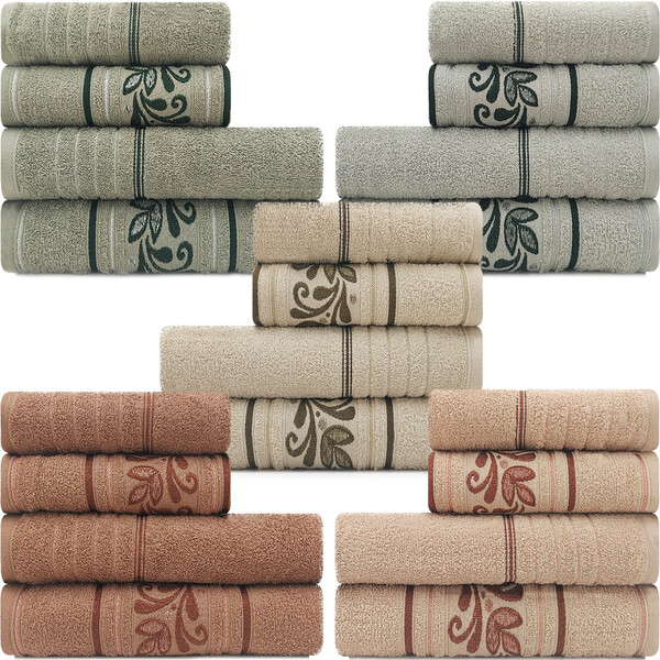 Jogo De Toalhas Banho E Rosto Bressan Láurea Com 4 Peças Kars