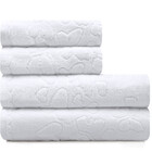 Jogo De Toalhas Banho E Rosto Romance 100 Algodão Aveludada D