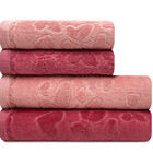 Jogo De Toalhas Banho E Rosto Romance 100 Algodão Aveludada D