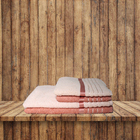 Jogo De Toalhas Banho Karsten Otto Rose/salmão 4 Peças