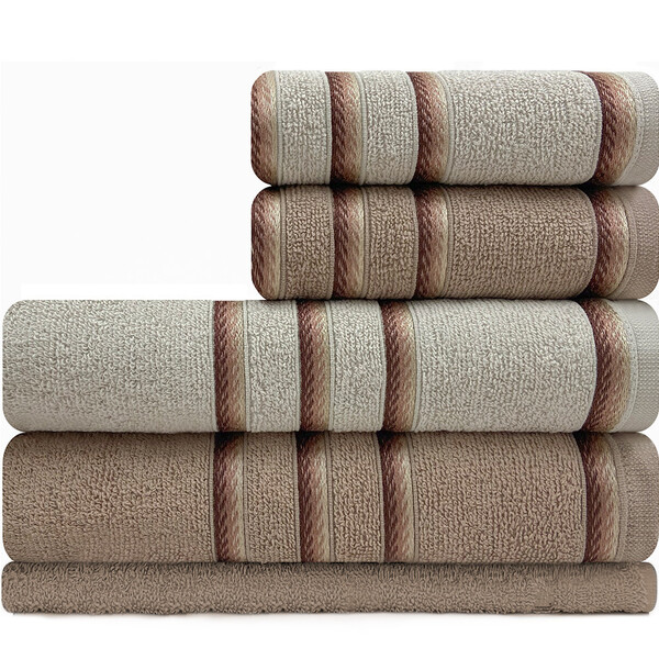 Jogo de Toalhas Classic 5 Peças Banhão + Rosto Algodão BF Cas