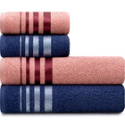Jogo De Toalhas De Algodão 4 Peças Banho E Rosto Karsten - Em