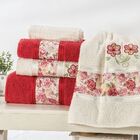 Jogo De Toalhas De Banho 05 Peças Vermelho