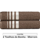 Jogo De Toalhas De Banho 100 Algodão 2 Peças Karsten Emcompre