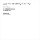 Jogo De Toalhas De Banho Bordado 5 Peças Palha E Rosê