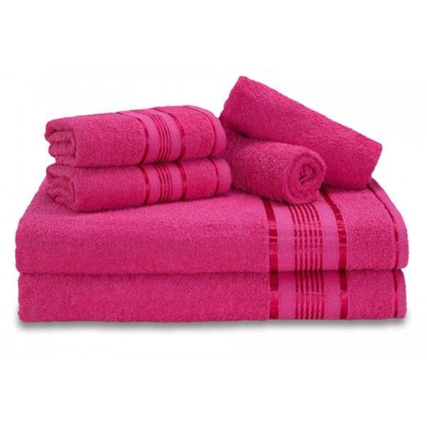 Jogo De Toalhas Egito 2 Banhos 2 Rostos E 2 Pisos 380g/m² 100