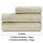 Jogo De Toalhas Lollipop Em Algodão Aveludada 3pçs Banho E Ro