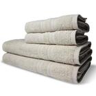 Jogo De Toalhas Luxo 4 Pçs Lisboa 2 Banho 2 Rosto Bege