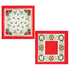 Jogo De Toalhas Mesa 2 Peças Estampa Natal Quadrada Algodão 7