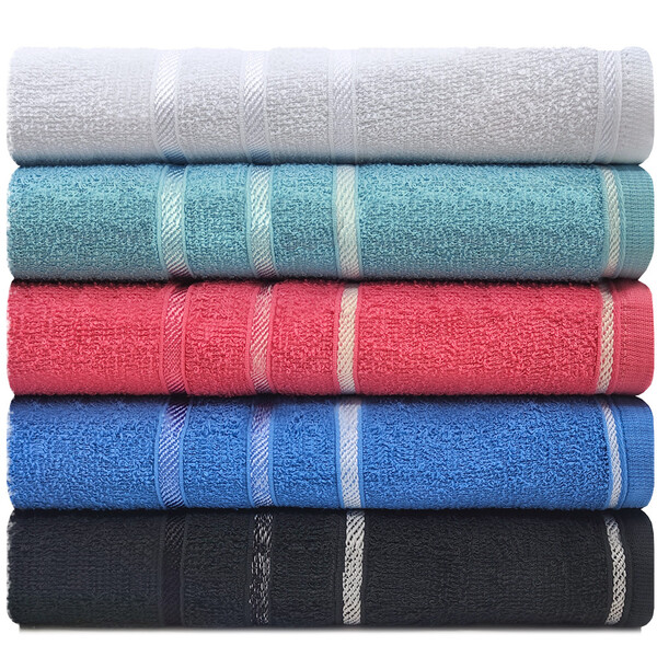 Jogo De Toalhas Pop 5 Peças Banho Em Algodão Marcotex