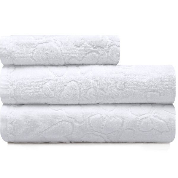 Jogo De Toalhas Romance Banho E Rosto 100 Algodão Aveludada D