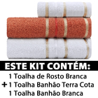 Jogo De Toalhas Solare Banhão + Rosto 3 Peças Algodão Atlânti
