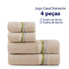 Jogo De Toalhas Teka Diamante 4 Peças 2 Banho E 2 Rosto Cor C